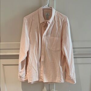 H&M Pink and White Striped Casual Shirt